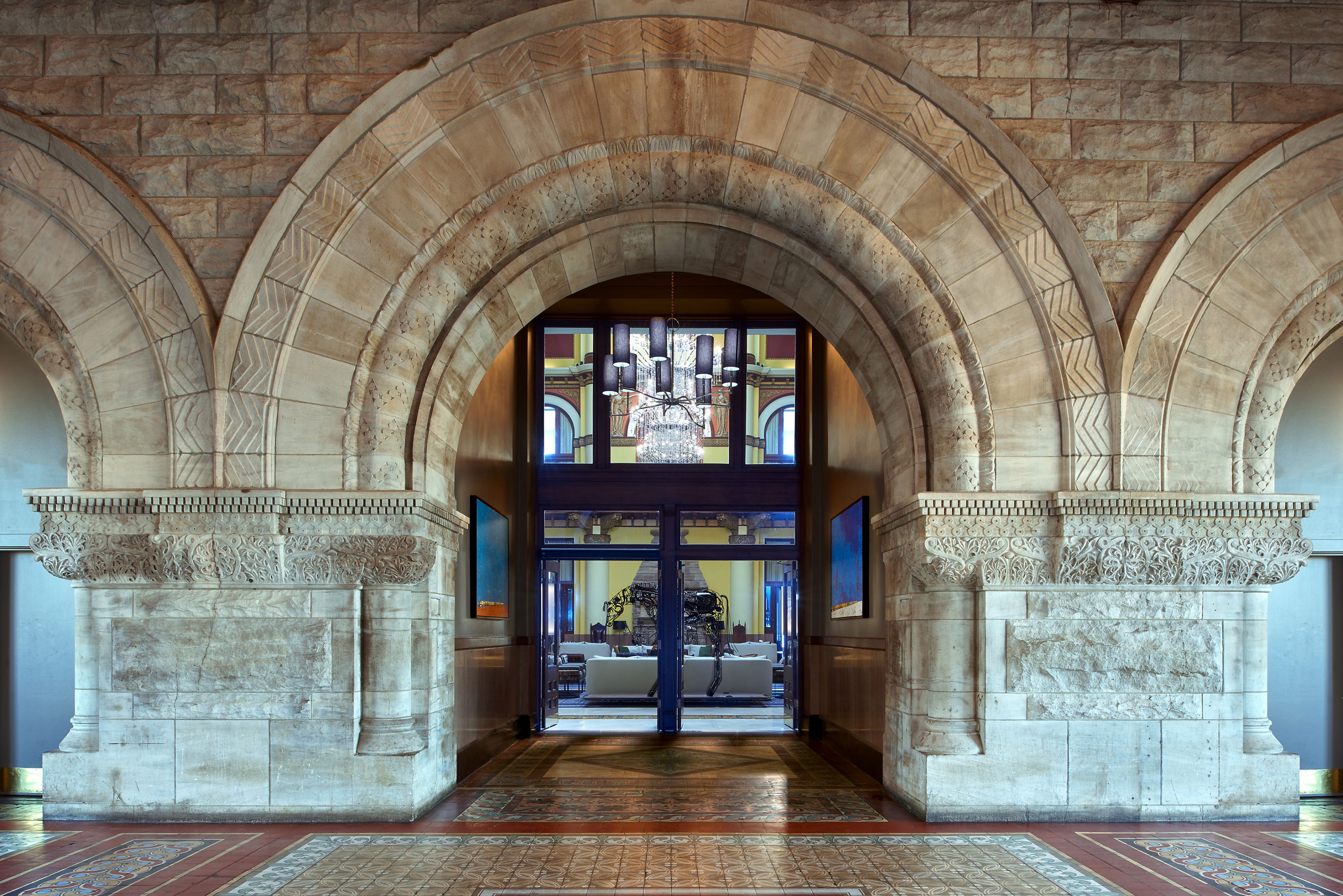 Image of Stone Archway Leading into Lobby at The Union Station Nashville Yards, a member of Historic Hotels of America since 2015, located in Nashville, Tennessee